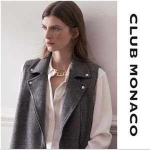 Club Monaco Martine Knit Wool Vest Grey Size Small